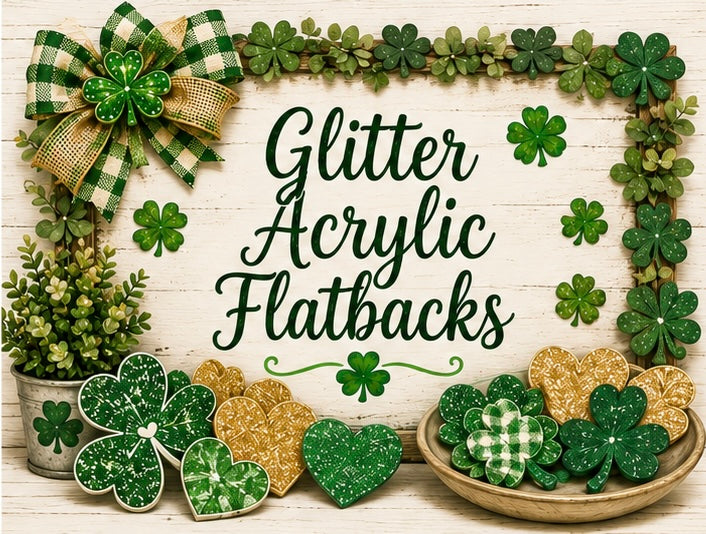 Glitter Acrylic Flatbacks