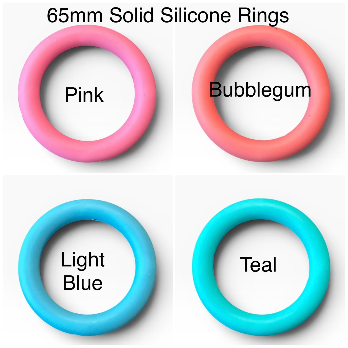65mm Solid Silicone Ring With Holes