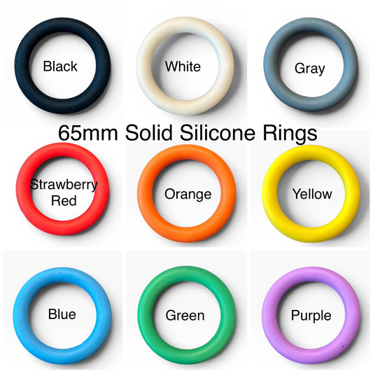 65mm Solid Silicone Ring With Holes