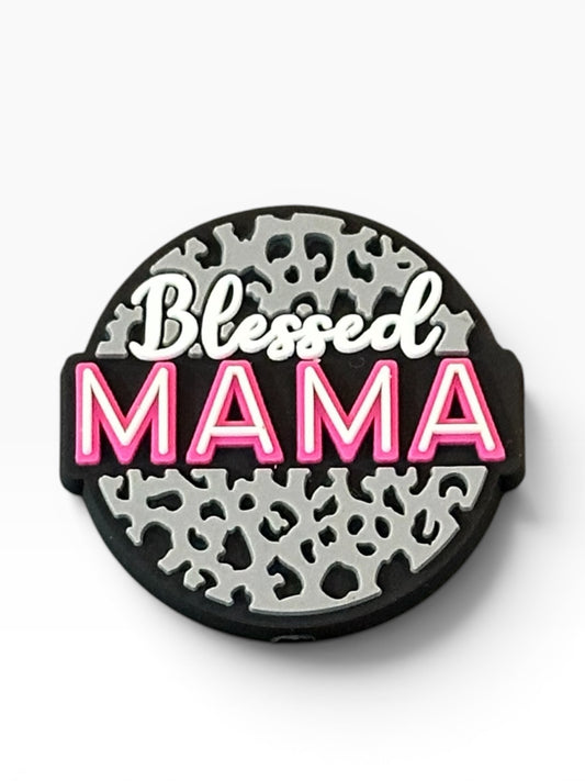 Blessed Mama Mom Silicone Focal Bead