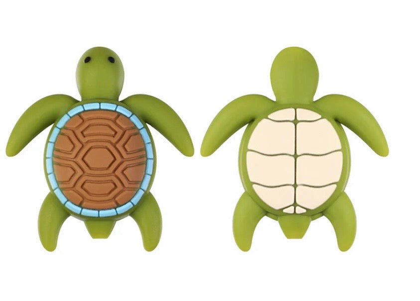 3D Turtle Silicone Focal Bead